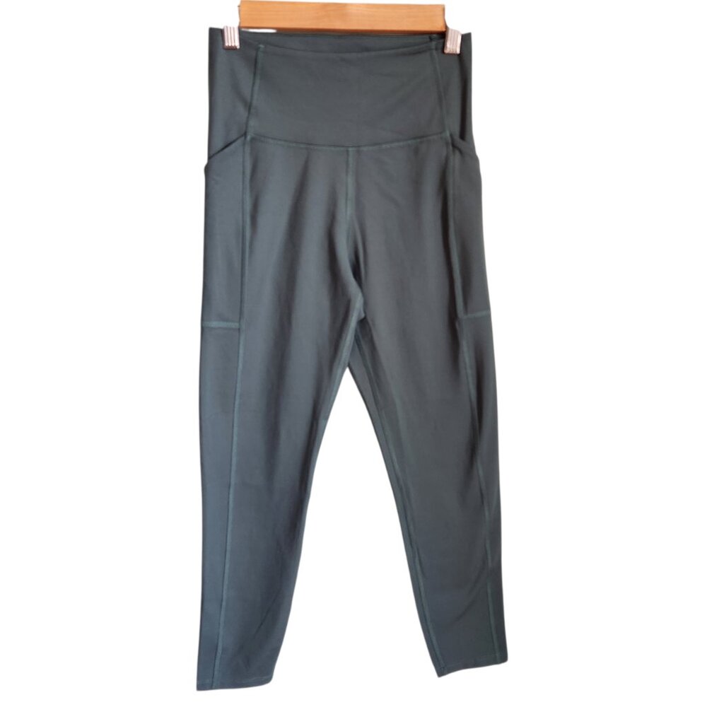 Girlfriend Collective Leggings Small Green Compressive Pocket Women's Pants 4024